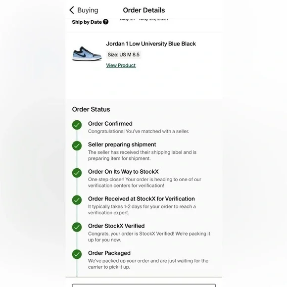 Nike Air Jordan 1 Low - UNC Blue Black (Unisex Size 8.5 Men / 10 Women) - Picture 8 of 8